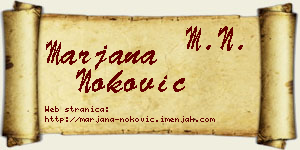 Marjana Noković vizit kartica